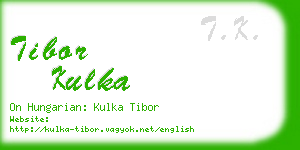 tibor kulka business card